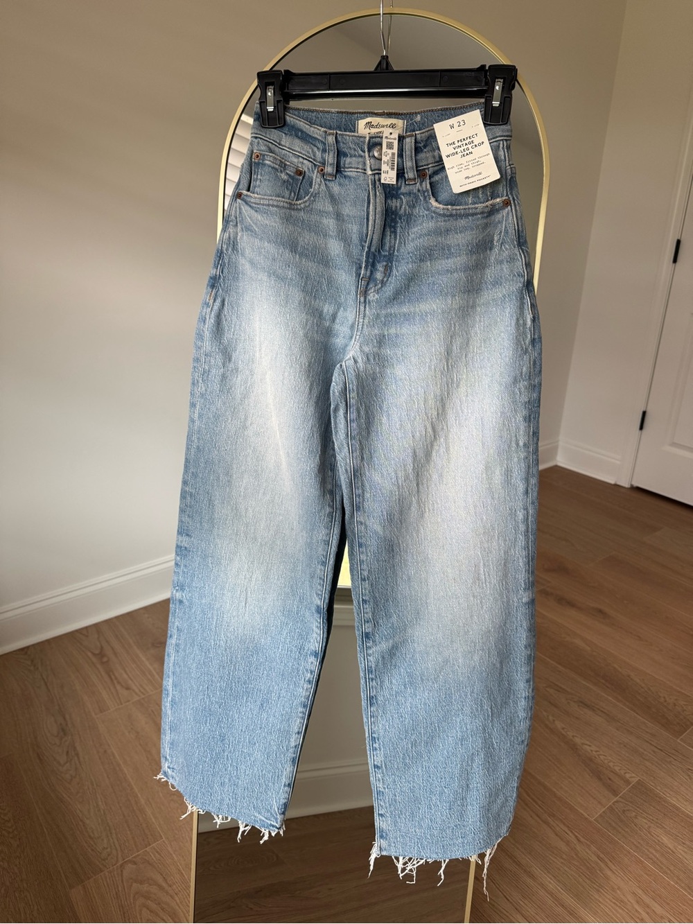 Madewell The Perfect Vintage Wide-Leg Crop Jeans 23 size